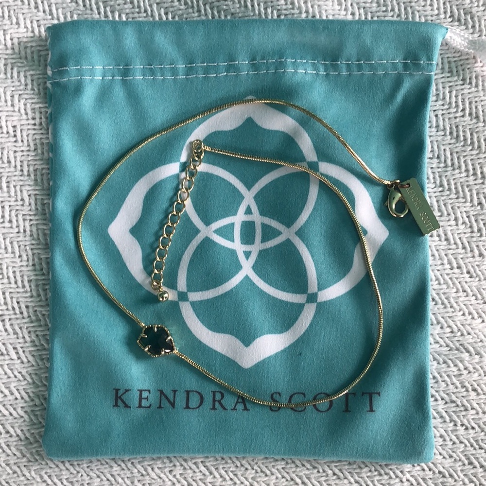 Kendra Scott Green Stone Necklace